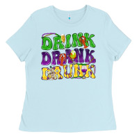 Baby Blue Drink drank drunk Ladies Tee - NancyCooperArtShop