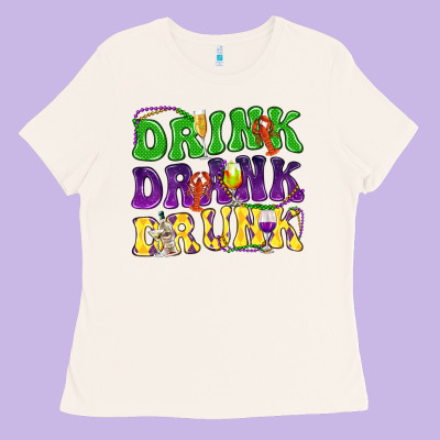 Drink Drank Drunk Ladies Tee Designed By Nancycooperartshop