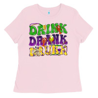 Bubblegum Pink Drink drank drunk Ladies Tee - NancyCooperArtShop