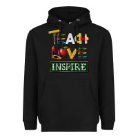 Black teach love inspire Heavyweight Hoodie - BarkalooDesign