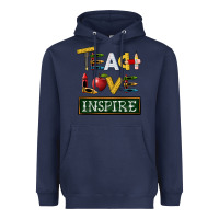 Navy teach love inspire Heavyweight Hoodie - BarkalooDesign