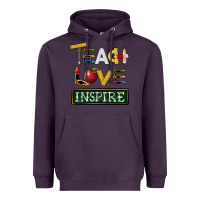 Plum teach love inspire Heavyweight Hoodie - BarkalooDesign