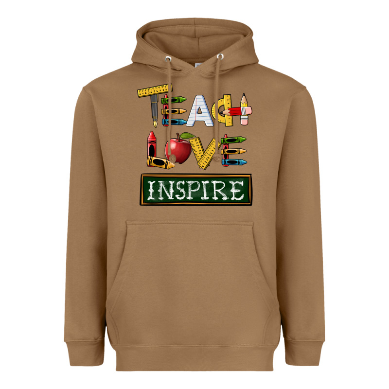 Teach Love Inspire Heavyweight Hoodie by BarkalooDesign | Teevron