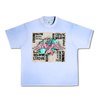 Grape Ice cancer ribbon with angel wings Urban Heavy Tee - CowGirlArtShop