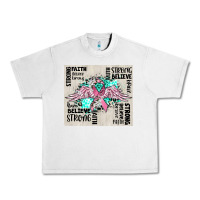 Lunar Rock cancer ribbon with angel wings Urban Heavy Tee - CowGirlArtShop