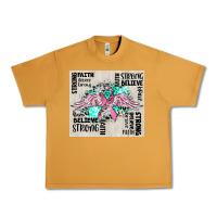 Peanut Butter cancer ribbon with angel wings Urban Heavy Tee - CowGirlArtShop