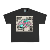 Pigment Black cancer ribbon with angel wings Urban Heavy Tee - CowGirlArtShop