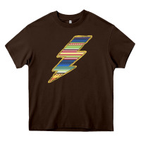 Yellow Aztec Patterned Lightning Heavy Core Tee | Teevron