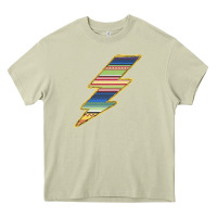 Mossy Yellow Aztec Patterned Lightning Heavy Core Tee - Bettercallsaul