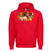 Red Farm Life Fall Pig Cow Rooster Zipper Hoodie - Artiststas