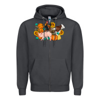 Smoke Farm Life Fall Pig Cow Rooster Zipper Hoodie - Artiststas