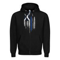 Black Scottish American Flag Combo Scotland USA Saltire Gift Zipper Hoodie - trangStudio