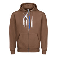 Scottish American Flag Combo Scotland Usa Saltire Gift Zipper Hoodie | Teevron