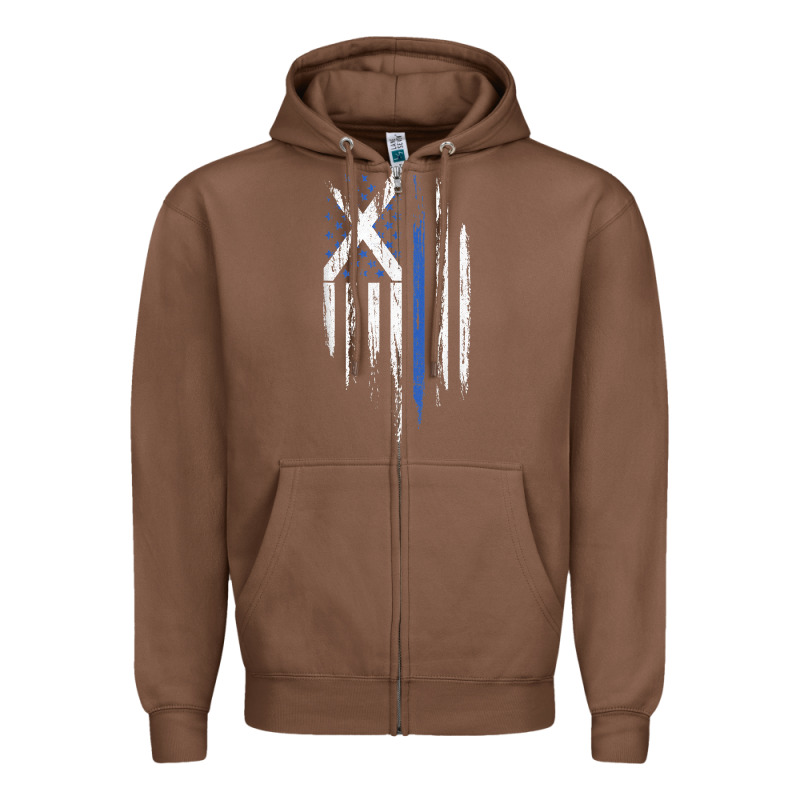 Scottish American Flag Combo Scotland Usa Saltire Gift Zipper Hoodie by trangStudio | Teevron
