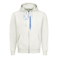 Oatmeal Heather Scottish American Flag Combo Scotland USA Saltire Gift Zipper Hoodie - trangStudio