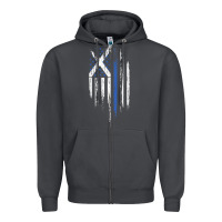 Smoke Scottish American Flag Combo Scotland USA Saltire Gift Zipper Hoodie - trangStudio
