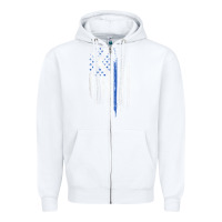 White Scottish American Flag Combo Scotland USA Saltire Gift Zipper Hoodie - trangStudio
