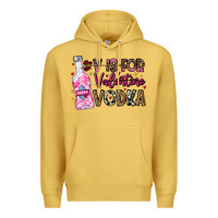 Antique Gold V is For Valentine Vodka Premium Hoodie - CowhideDigitalArt