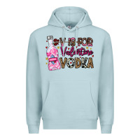Blue Mist V is For Valentine Vodka Premium Hoodie - CowhideDigitalArt