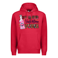 Cardinal V is For Valentine Vodka Premium Hoodie - CowhideDigitalArt