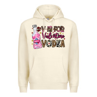 Sandshell V is For Valentine Vodka Premium Hoodie - CowhideDigitalArt