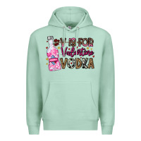 Seafoam V is For Valentine Vodka Premium Hoodie - CowhideDigitalArt