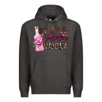Smoke V is For Valentine Vodka Premium Hoodie - CowhideDigitalArt