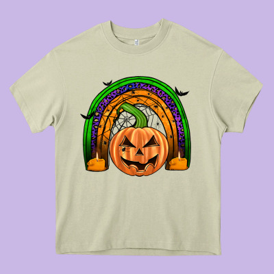 Halloween Rainbow Heavy Core Tee Designed By Jahusdesignshop