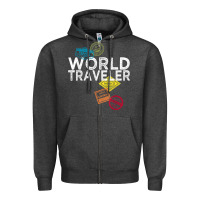 World Traveler Passport Stamp Gift Shirt For Men And Women T Shirt Zipper Hoodie | Teevron