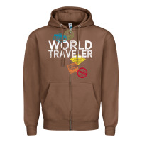 Chestnut world traveler passport stamp gift shirt for men and women t shirt Zipper Hoodie - trangStudio
