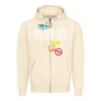 Sandshell world traveler passport stamp gift shirt for men and women t shirt Zipper Hoodie - trangStudio
