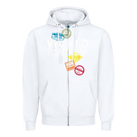 White world traveler passport stamp gift shirt for men and women t shirt Zipper Hoodie - trangStudio