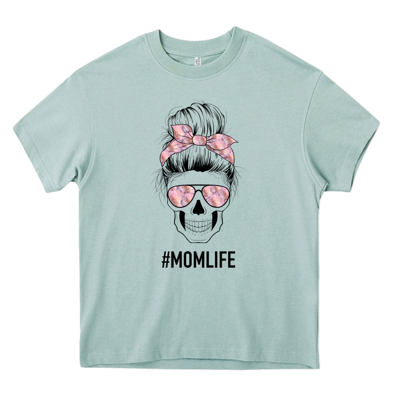 Pink Flower Mom Skull Heavy Core Tee by Bettercallsaul | Teevron