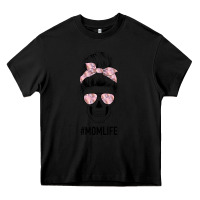 Black Pink Flower Mom Skull Heavy Core Tee - Bettercallsaul