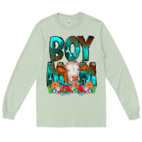 Matcha Boy Mom Flowers Cow Long Sleeve Tee - CowCowDesign