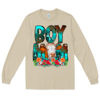 Mushroom Boy Mom Flowers Cow Long Sleeve Tee - CowCowDesign