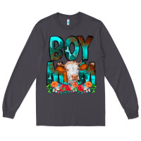 Smoke Boy Mom Flowers Cow Long Sleeve Tee - CowCowDesign