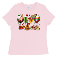 Bubblegum Pink Mexico Wine Glasses Ladies Tee - texasbilliewilder