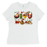 White Mexico Wine Glasses Ladies Tee - texasbilliewilder