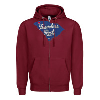 Burgundy travelers rest south carolina sc map Zipper Hoodie - trangStudio