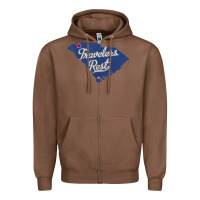 Travelers Rest South Carolina Sc Map Zipper Hoodie | Teevron