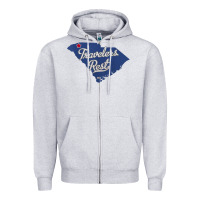Heather Grey travelers rest south carolina sc map Zipper Hoodie - trangStudio