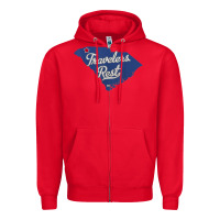 Red travelers rest south carolina sc map Zipper Hoodie - trangStudio