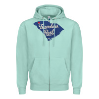 Seafoam travelers rest south carolina sc map Zipper Hoodie - trangStudio