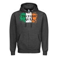 Charcoal Heather Tiocfaidh Ar La Vintage Ireland Irish Flag Gifts For Men Zipper Hoodie - trangStudio