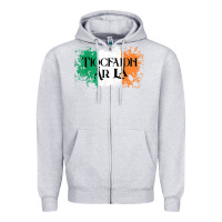 Heather Grey Tiocfaidh Ar La Vintage Ireland Irish Flag Gifts For Men Zipper Hoodie - trangStudio