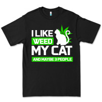 Black Cat Weed I Like My Cat Gift Premium Tee - Bettercallsaul