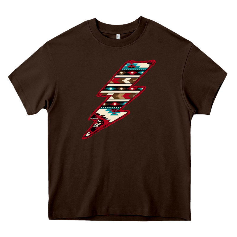 Western Aztec Pattern Lightning Heavy Core Tee by Bettercallsaul | Teevron