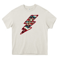 Cream Western Aztec Pattern Lightning Heavy Core Tee - Bettercallsaul