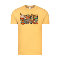 Vintage Mustard my blood type is pumpkin spice Vintage Tee - CowGirlArtShop